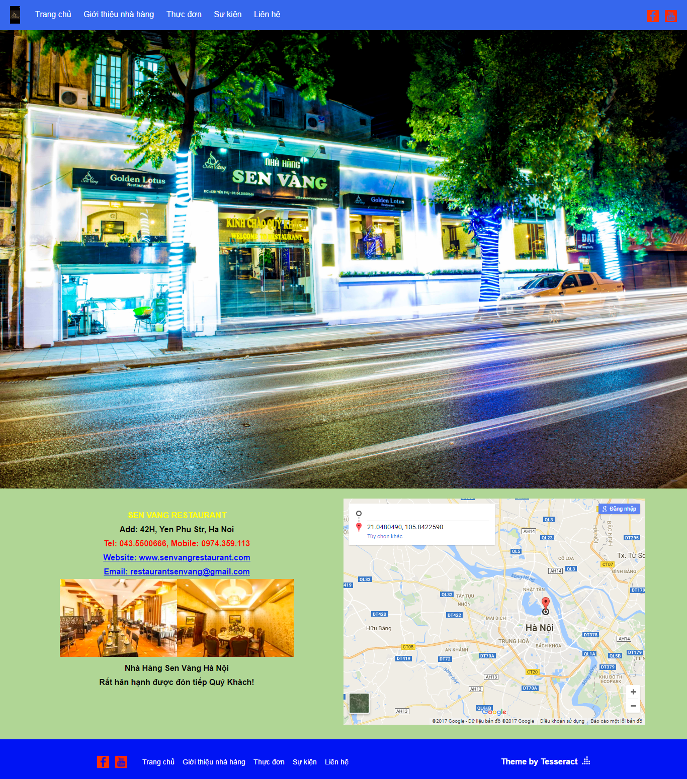 Thiết kế website nhà hàng Sen Vàng đẹp, chuyên nghiệp chuẩn SEO